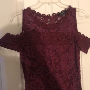 Red Lace Mini Dress